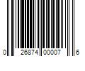 Barcode Image for UPC code 026874000076