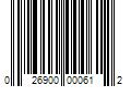 Barcode Image for UPC code 026900000612