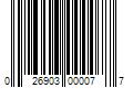 Barcode Image for UPC code 026903000077