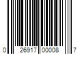 Barcode Image for UPC code 026917000087