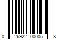 Barcode Image for UPC code 026922000058