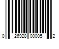 Barcode Image for UPC code 026928000052