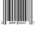 Barcode Image for UPC code 026941000077