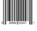 Barcode Image for UPC code 026992000071