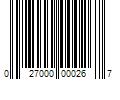 Barcode Image for UPC code 027000000267