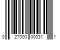 Barcode Image for UPC code 027000000311