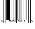 Barcode Image for UPC code 027000001189