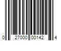 Barcode Image for UPC code 027000001424