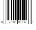 Barcode Image for UPC code 027000001967