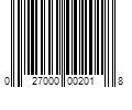 Barcode Image for UPC code 027000002018