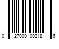 Barcode Image for UPC code 027000002186