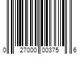 Barcode Image for UPC code 027000003756