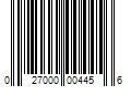 Barcode Image for UPC code 027000004456