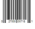 Barcode Image for UPC code 027000007181