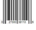 Barcode Image for UPC code 027000381106