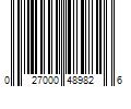 Barcode Image for UPC code 027000489826