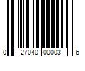 Barcode Image for UPC code 027040000036