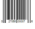 Barcode Image for UPC code 027055000076