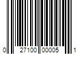 Barcode Image for UPC code 027100000051