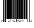 Barcode Image for UPC code 027100000112