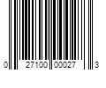 Barcode Image for UPC code 027100000273