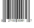 Barcode Image for UPC code 027100000617