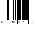 Barcode Image for UPC code 027100001447