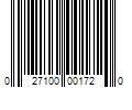 Barcode Image for UPC code 027100001720