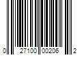 Barcode Image for UPC code 027100002062