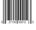 Barcode Image for UPC code 027100002123