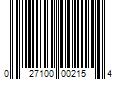 Barcode Image for UPC code 027100002154