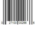 Barcode Image for UPC code 027100002666