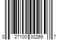 Barcode Image for UPC code 027100002697