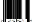 Barcode Image for UPC code 027100002710