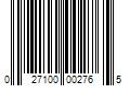 Barcode Image for UPC code 027100002765