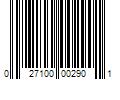 Barcode Image for UPC code 027100002901