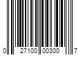 Barcode Image for UPC code 027100003007