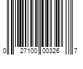 Barcode Image for UPC code 027100003267