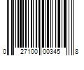 Barcode Image for UPC code 027100003458