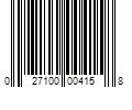 Barcode Image for UPC code 027100004158