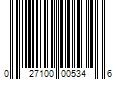 Barcode Image for UPC code 027100005346