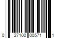 Barcode Image for UPC code 027100005711