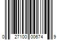 Barcode Image for UPC code 027100006749