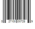 Barcode Image for UPC code 027100007289