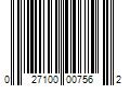 Barcode Image for UPC code 027100007562