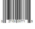 Barcode Image for UPC code 027100007715