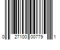 Barcode Image for UPC code 027100007791