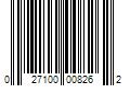 Barcode Image for UPC code 027100008262