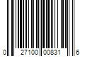 Barcode Image for UPC code 027100008316