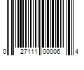 Barcode Image for UPC code 027111000064